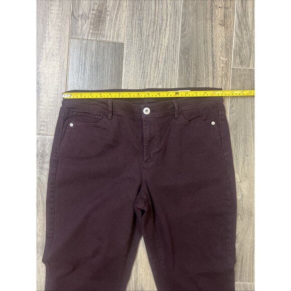 J. Jill Women's Authentic Fit Slim Ankle Denim Jeans Dark Fig Size 12 Pants - Picture 5 of 8